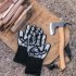1 Pair Outdoor Finger Gloves 800 degree High Temperature Resistant Thickened Anti scald Flame Retardant Gloves 1 pair