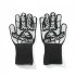 1 Pair Outdoor Finger Gloves 800 degree High Temperature Resistant Thickened Anti scald Flame Retardant Gloves 1 pair