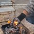 1 Pair Outdoor Finger Gloves 800 degree High Temperature Resistant Thickened Anti scald Flame Retardant Gloves 1 pair
