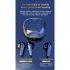 1 Pair Pro60 Tws Wireless Bluetooth Headset Low Latency Low Power Bass Stereo Music Gaming Earphone Black