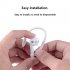 1 Pair Protective Earhooks Holder Secure Fit Hooks for Airpods Apple Wireless Earphones Accessories Silicone Sports Anti lost white