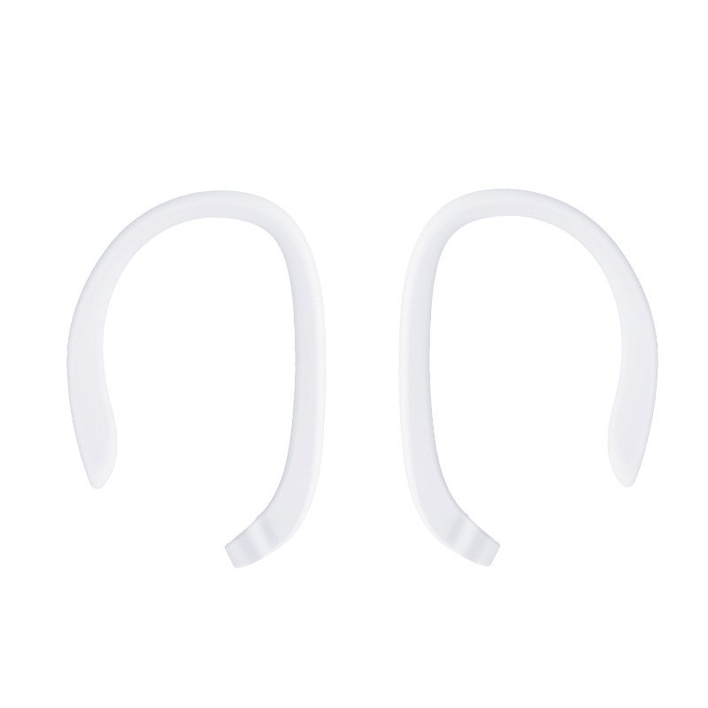 1 Pair Protective Earhooks Holder Secure Fit Hooks for Airpods Apple Wireless Earphones Accessories Silicone Sports Anti-lost white