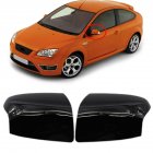 1 Pair Rearview Mirror Cover Exterior Mirror Cap Housing Decoration Accessories Compatible For Focus MK2 2005-08 Replaces FD4247424 FD4247423 glossy black