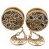 1 Pair Stainless Steel Hollow out Pulley Earring Stylish Eardrop Ornament Birthday Festival Gift