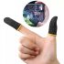 1 Pair Super Thin Gaming Finger Sleeve Breathable Fingertips For Pubg Mobile Games Touch Screen Black and red 1 pair