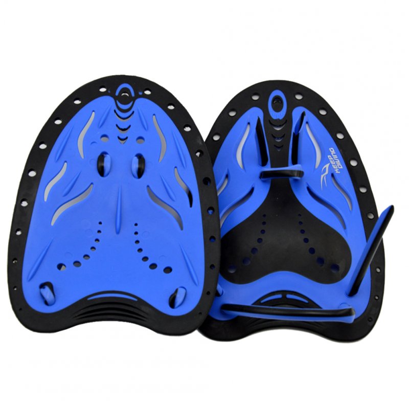 1 Pair Swimming Paddles Adjustable Hand Fin Training Diving Paddle Gloves Paddles WaterSport Equipment  blue_S (women and children or men with small hands)