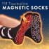 1 Pair Tourmaline  Socks Cotton Self heat Therapy Socks Magnetic Therapy Massage Foot Health Socks Black