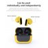 1 Pair True Wireless Stereo Semi in ear Bluetooth Headset Fashion Tws Earphone Fone Bluetooth Earbuds Amber yellow