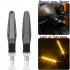 1 Pair Turn Signals Motorcycle Accessories Modification Universal Flat shaped 12 Led Turn Signal Lights Orange shell yellow light