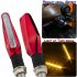 1 Pair Turn Signals Motorcycle Accessories Modification Universal Flat shaped 12 Led Turn Signal Lights Orange shell yellow light