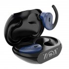 1 Pair Tws Sports Earphones Digital Display 5.3 Enc Noise Reduction Bluetooth Wireless Headphones Earbuds blue