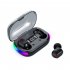 1 Pair Tws Wireless Bluetooth Headset Digital Display Sports Earphone K10 Black