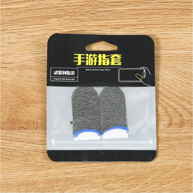 1 Pair Ultra-thin Fiber Finger Thumb Gloves Sweat Proof Finger Cots For Game