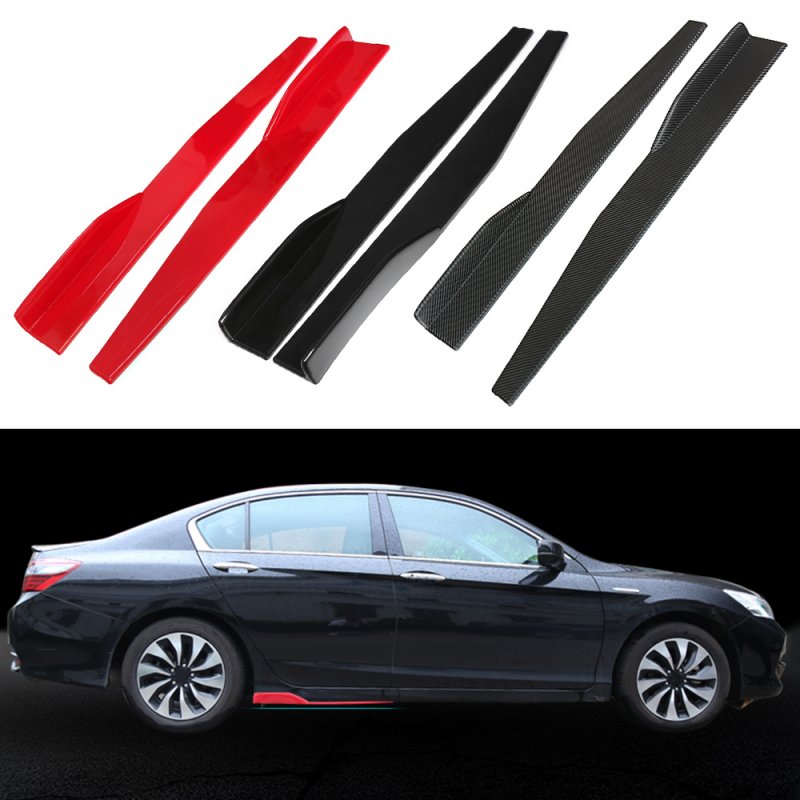 1 Pair Universal Car Side Skirt Splitters Winglet Side Wings Bumper Car Bumper Body Side Skirts Carbon fiber color