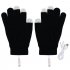 1 Pair Usb Heated Gloves Electric Heating Warming Touch screen Gloves Windproof For Outdoor Cycling Driving black