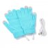 1 Pair Usb Heated Gloves Electric Heating Warming Touch screen Gloves Windproof For Outdoor Cycling Driving blue