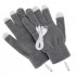 1 Pair Usb Heated Gloves Electric Heating Warming Touch screen Gloves Windproof For Outdoor Cycling Driving blue