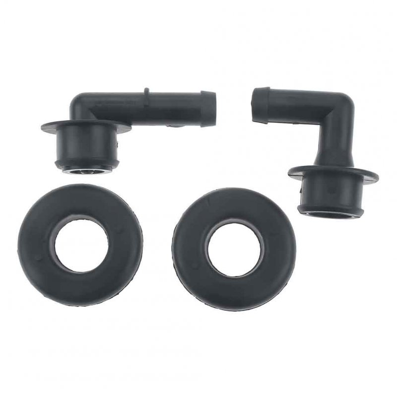 1 Pair Vent Valve Elbows With Grommet Kit 53030497 53013360AA 02946079 2946079 Auto Modified Accessories black