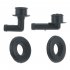 1 Pair Vent Valve Elbows With Grommet Kit 53030497 53013360AA 02946079 2946079 Auto Modified Accessories black