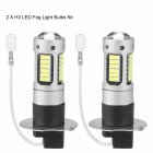 1 Pair White H3 4014 30SMD Led Fog Driving  Light Bulbs Conversion Kit Super Bright Drl Light White light