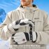 1 Pair Winter Ski Gloves Riding Waterproof Non slip Wear resistant Touch Screen Warm Gloves Large Black