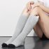 1 Pair Women Men Electric Heated Socks Pure Cotton Sports Foldable Rechargeable Winter Warm Ski Long Socks Black dark grey 2200 battery
