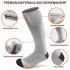 1 Pair Women Men Electric Heated Socks Pure Cotton Sports Foldable Rechargeable Winter Warm Ski Long Socks Black dark grey 2200 battery