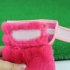 1 Pair Women Winter Golf Gloves Anti slip Artificial Rabbit Fur Warmth Fit For Left and Right Hand Pink 18 size
