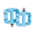 1 Pair of Nylon Pedals Bearing Pedal Non slip Pedal for Mountain Bike blue