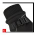 1 Pair of Warm Gloves Autumn and Winter Skiing Outdoor Cycling Non slip Waterproof and Rainproof Fleece Gloves black Male models  suitable for palm size 21 23cm