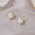1 Pair of  Women s  Earrings  Alloy  Pearl  Geometry  Tassel  Earrings Golden