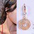 1 Pair of Women s Earrings Ins Simple Style Diamond mounted Pearl Hollow Geometric Earrings red
