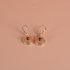 1 Pair of Women s Earrings Ins Simple Style Diamond mounted Pearl Hollow Geometric Earrings red