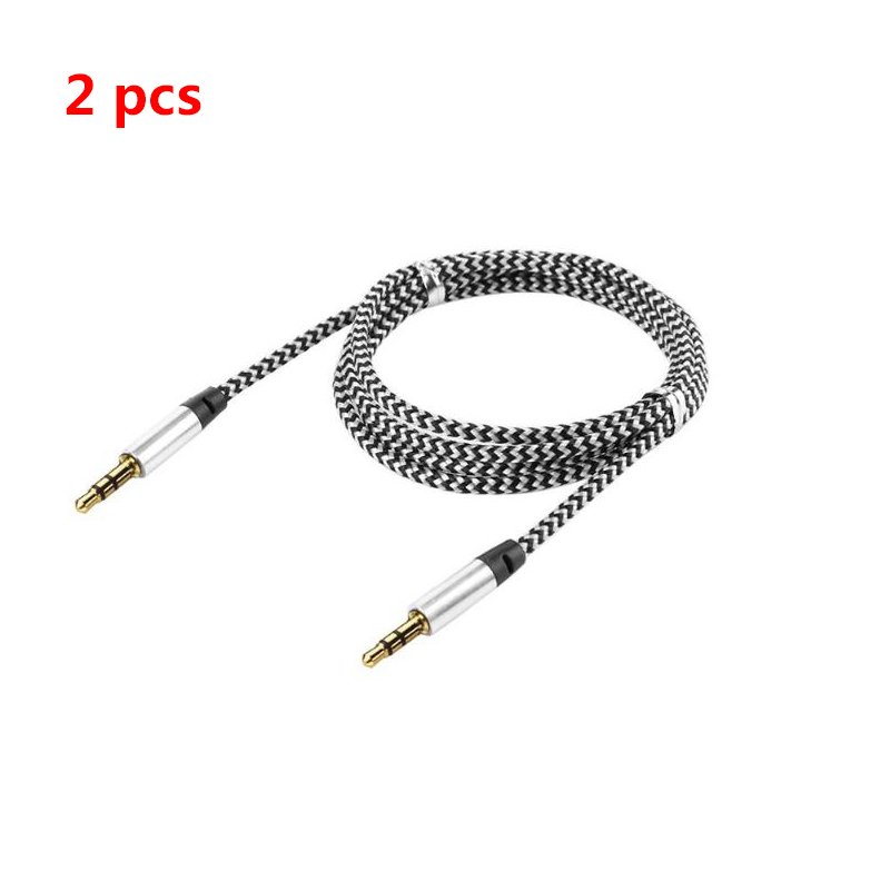 1 Pc/2 Pcs/3 Pcs 1M 3.5mm Jack Plug Aux Cable Audio Lead for to Headphone MP3 iPod PC Car  2 pcs