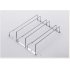 1 Pcs 1 5 Rows Stainless Steel Wall Mount Stemware Wine Glass Hanging Rack Holder Shelf 2 Row with screws