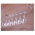 1 Pcs 1 5 Rows Stainless Steel Wall Mount Stemware Wine Glass Hanging Rack Holder Shelf 2 Row with screws