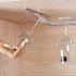 1 Pcs 1 5 Rows Stainless Steel Wall Mount Stemware Wine Glass Hanging Rack Holder Shelf 4 row with screws