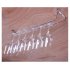 1 Pcs 1 5 Rows Stainless Steel Wall Mount Stemware Wine Glass Hanging Rack Holder Shelf 4 row with screws