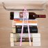 1 Pcs 1 5 Rows Stainless Steel Wall Mount Stemware Wine Glass Hanging Rack Holder Shelf 4 row with screws