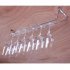 1 Pcs 1 5 Rows Stainless Steel Wall Mount Stemware Wine Glass Hanging Rack Holder Shelf 4 row with screws