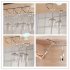 1 Pcs 1 5 Rows Stainless Steel Wall Mount Stemware Wine Glass Hanging Rack Holder Shelf 4 row with screws