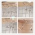 1 Pcs 1 5 Rows Stainless Steel Wall Mount Stemware Wine Glass Hanging Rack Holder Shelf 4 row with screws
