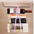 1 Pcs 1 5 Rows Stainless Steel Wall Mount Stemware Wine Glass Hanging Rack Holder Shelf 4 row with screws