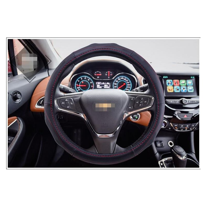 1 Pcs Genuine Leather Car Steering Wheel Cover Anti Slip Durable Universal 36cm 38cm 40cm