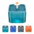 1 Plastic New Translucent Macaron Color Silent Pet Water Dispenser gray Sundial