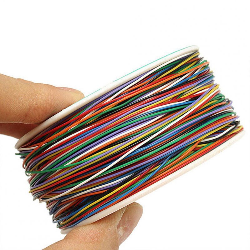 1 Roll Colored Insulation Breadboard Wires 280m 30awg 8-color Tinned Copper