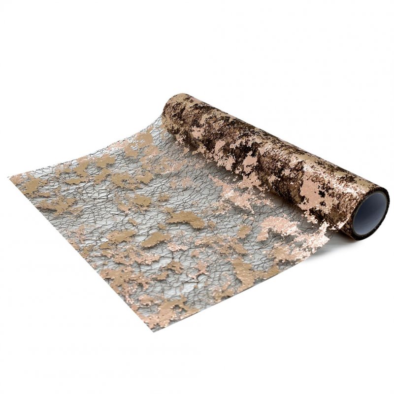 1 Roll Table Runner Reusable Cuttable Metallic Decorations Glitter Foil Runners For Wedding Christmas Thanksgiving Anniversary Birthday Party coffee rose gold