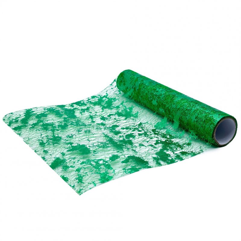 1 Roll Table Runner Reusable Cuttable Metallic Decorations Glitter Foil Runners For Wedding Christmas Thanksgiving Anniversary Birthday Party Christmas green