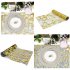 1 Roll Table Runner Reusable Cuttable Metallic Decorations Glitter Foil Runners For Wedding Christmas Thanksgiving Anniversary Birthday Party Christmas green