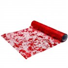 1 Roll Table Runner Reusable Cuttable Metallic Decorations Glitter Foil Runners For Wedding Christmas Thanksgiving Anniversary Birthday Party red